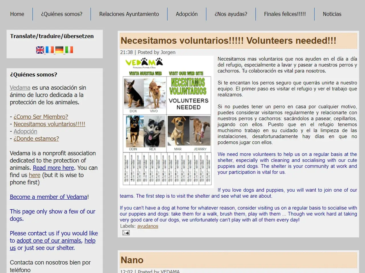 Antiguo blog